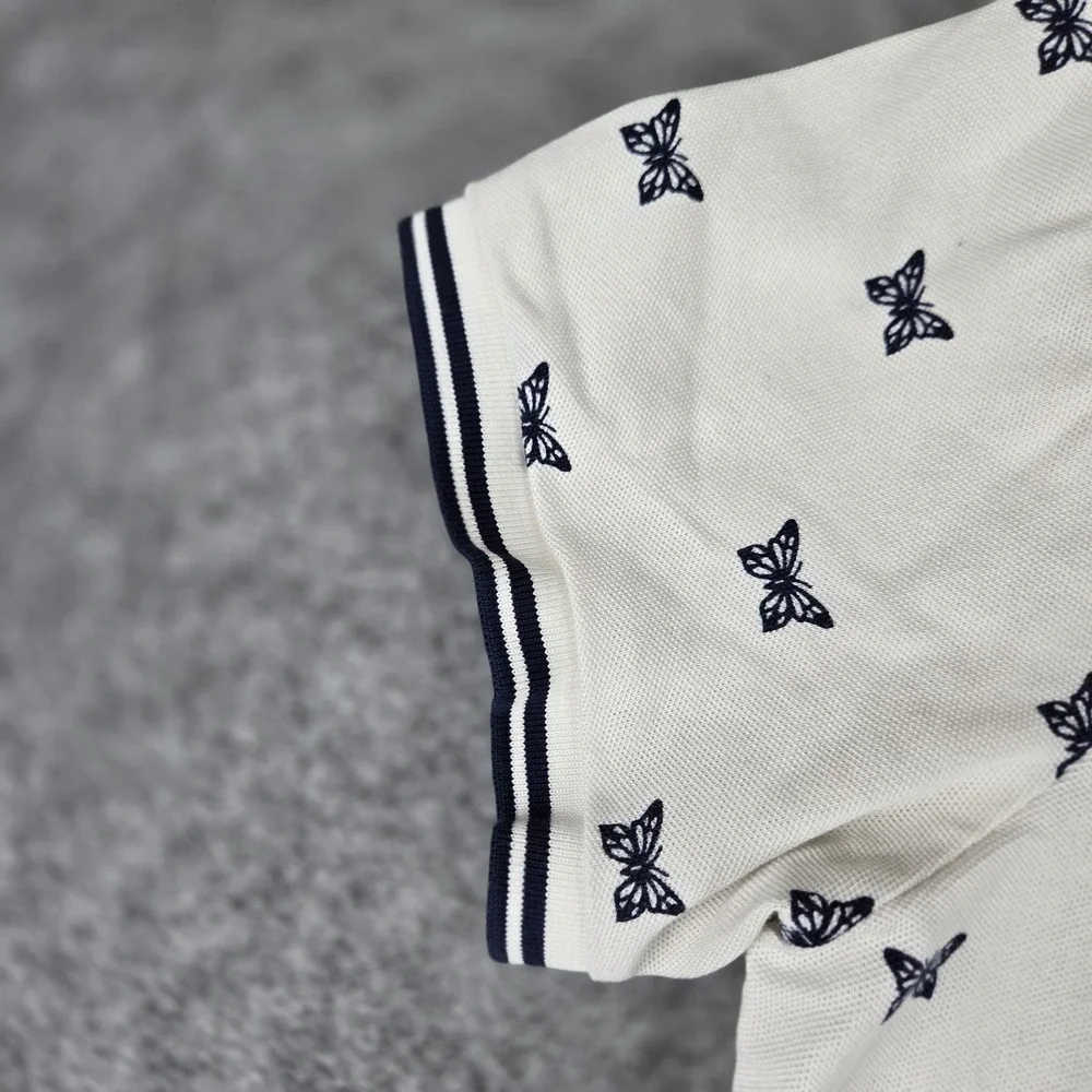 Polo‎ Ralph Lauren Mens Shirt Large Custom Slim Fit Butterfly All Over Print